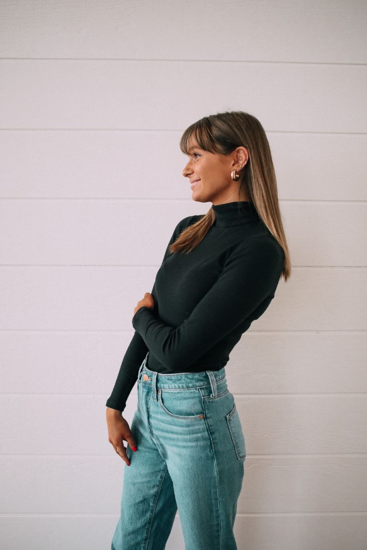 Lacy Textured Turtleneck