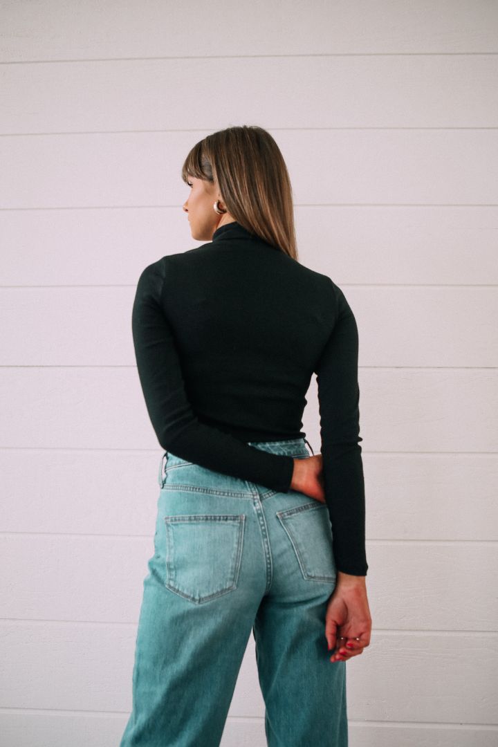 Lacy Textured Turtleneck
