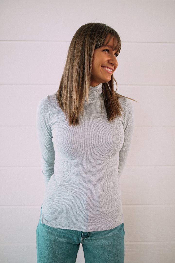 Lacy Textured Turtleneck
